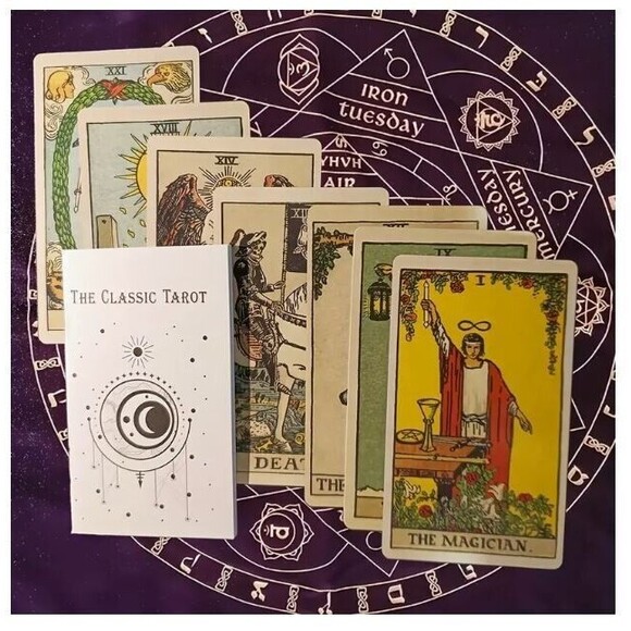 Classic Tarot Cards Deck Guidebook 78-Card Divination Game Beginners Enthusiasts - Picture 2 of 4